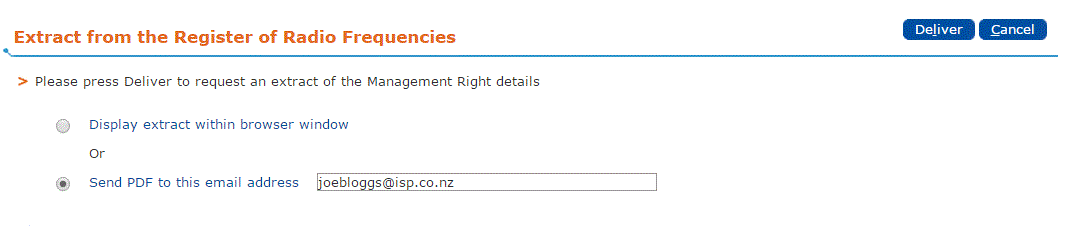 Radio button options - Click to view full size image Radio button options
