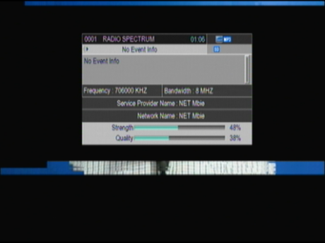 Receiver signal check readings